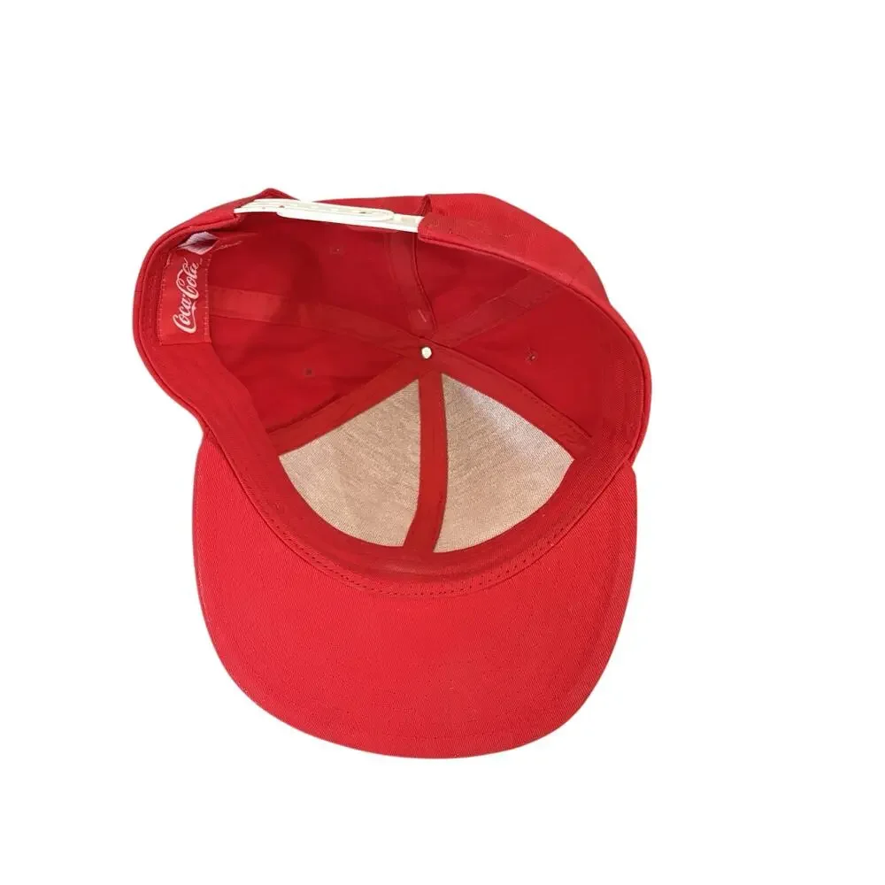 Coca-Cola Snapback Hat Red One Size Adjustable Embroidered 6 Panel NWT